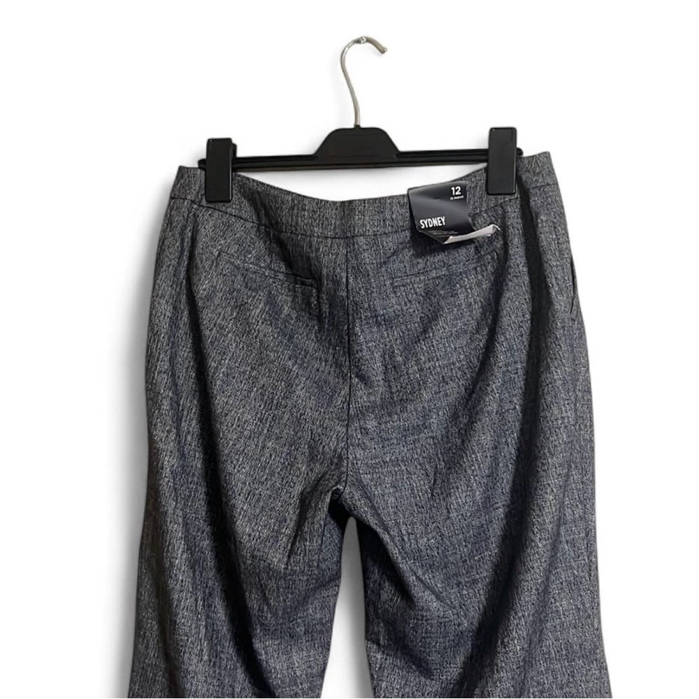 Jones NY Pants Sz 12 SYDNEY Gray Office Career Closet Staple Stretch Comfort - Picture 8 of 10